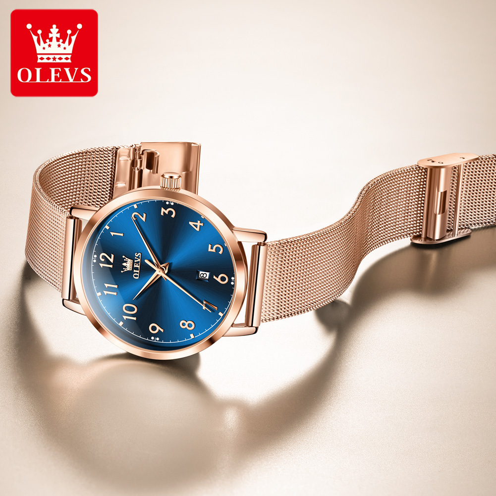 OLEVS 5653 Woman Watches Elega - Stainless Mesh Band 评论和价格