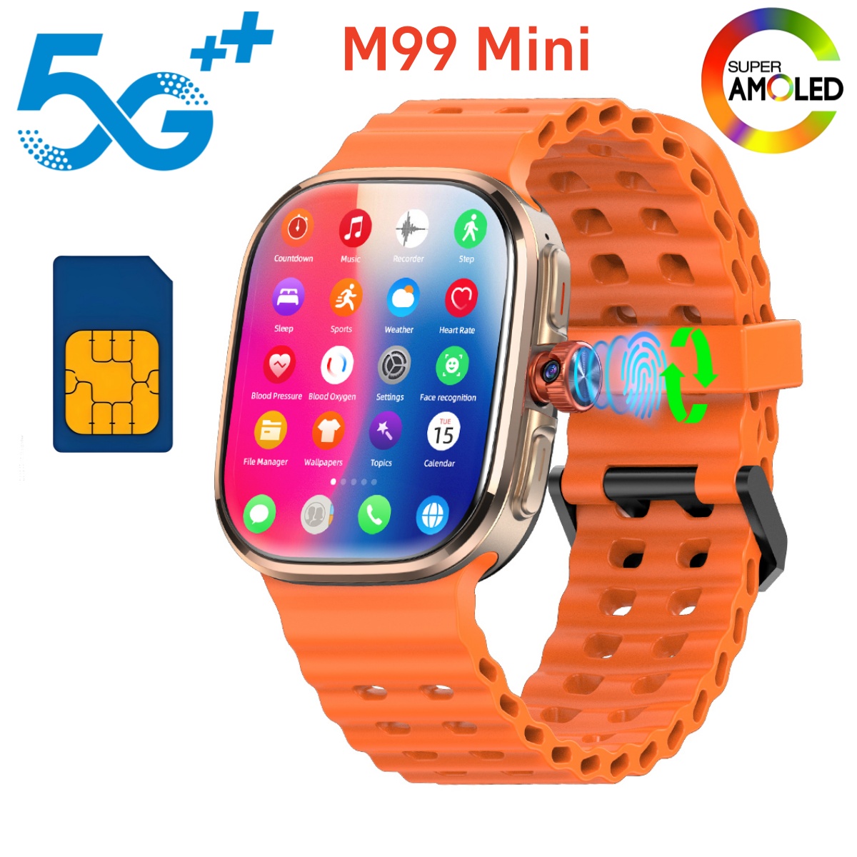 M99 Mini Smartwatch 5G Android - Smartwatch Face 评论和价格
