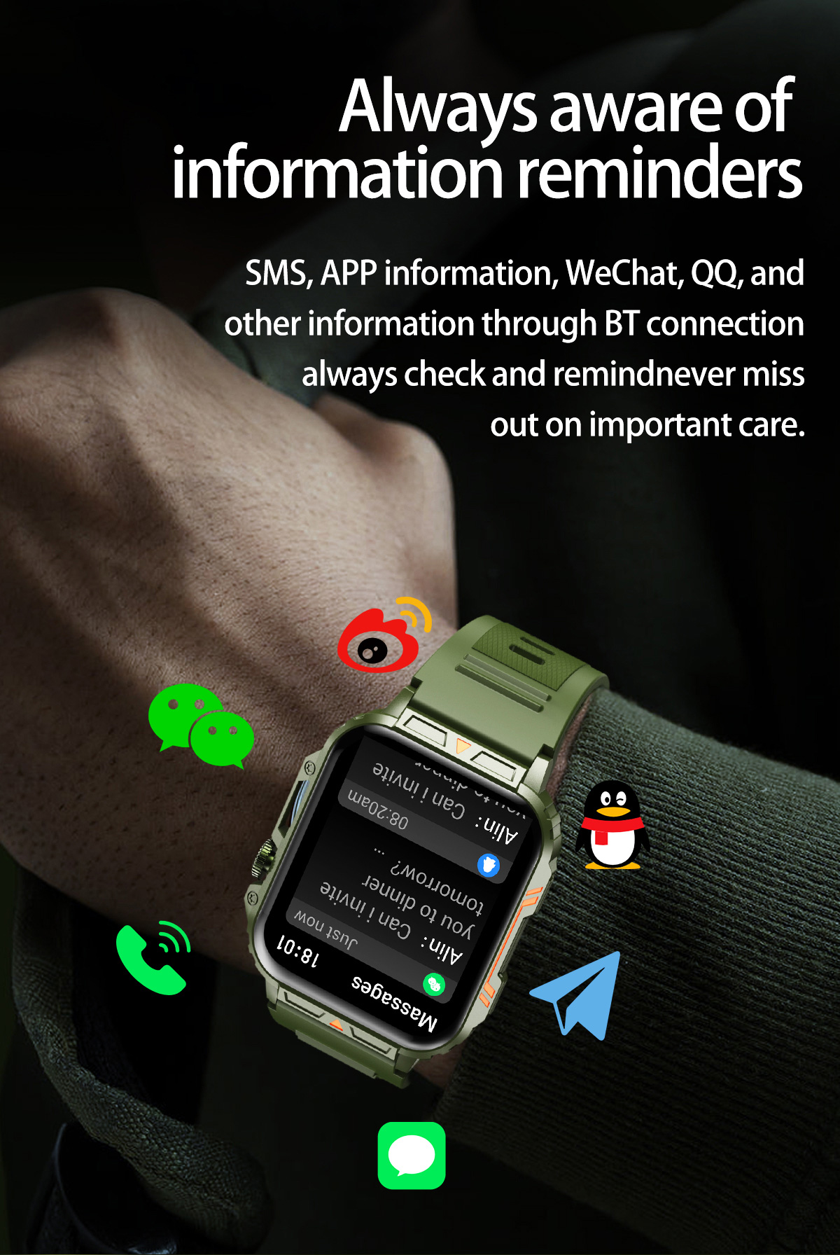 1.91 Outdoor Military Smart Wa - Smartwatch Faces 评论和价格