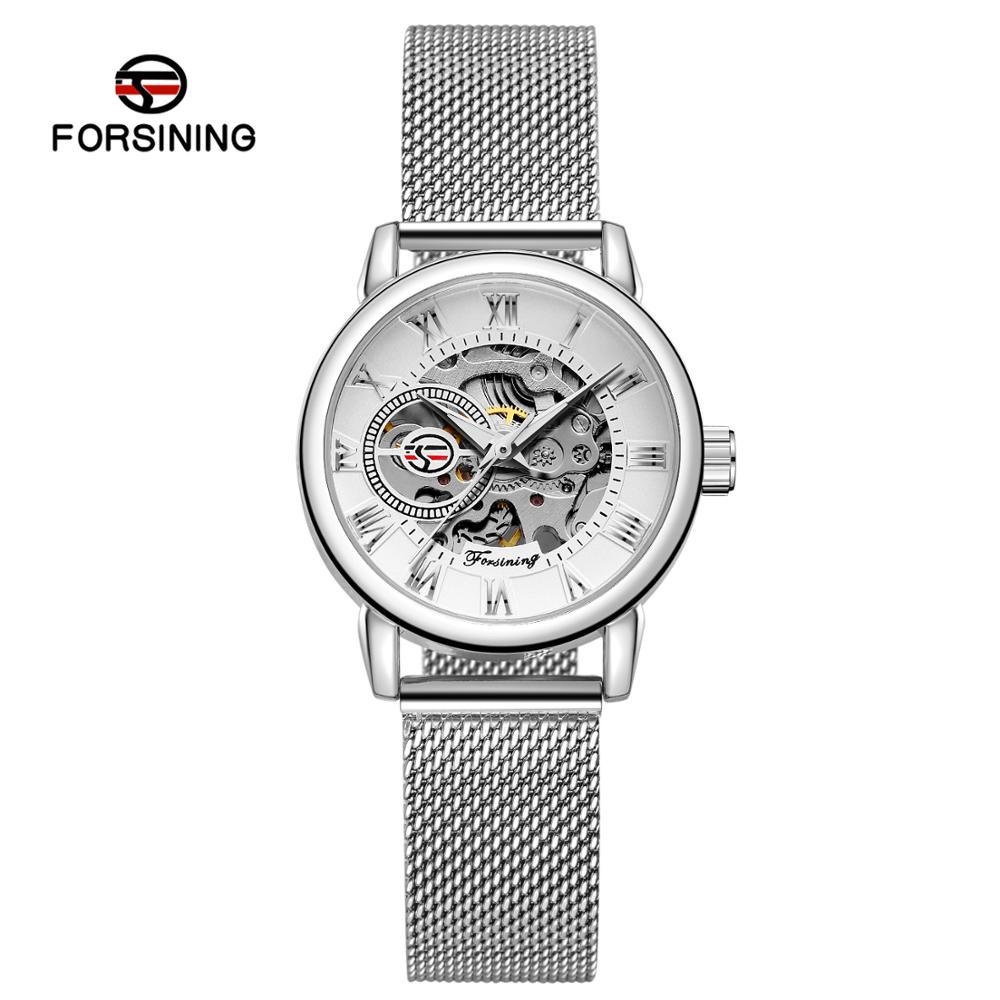 Reloj Mujer FORSINING Fashion  - Stainless Mesh Band 评论和价格