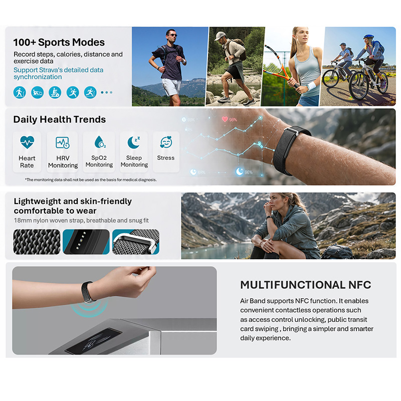 VALDUS Air Band Smart Bracelet - Smartwatch Nexus 评论和价格
