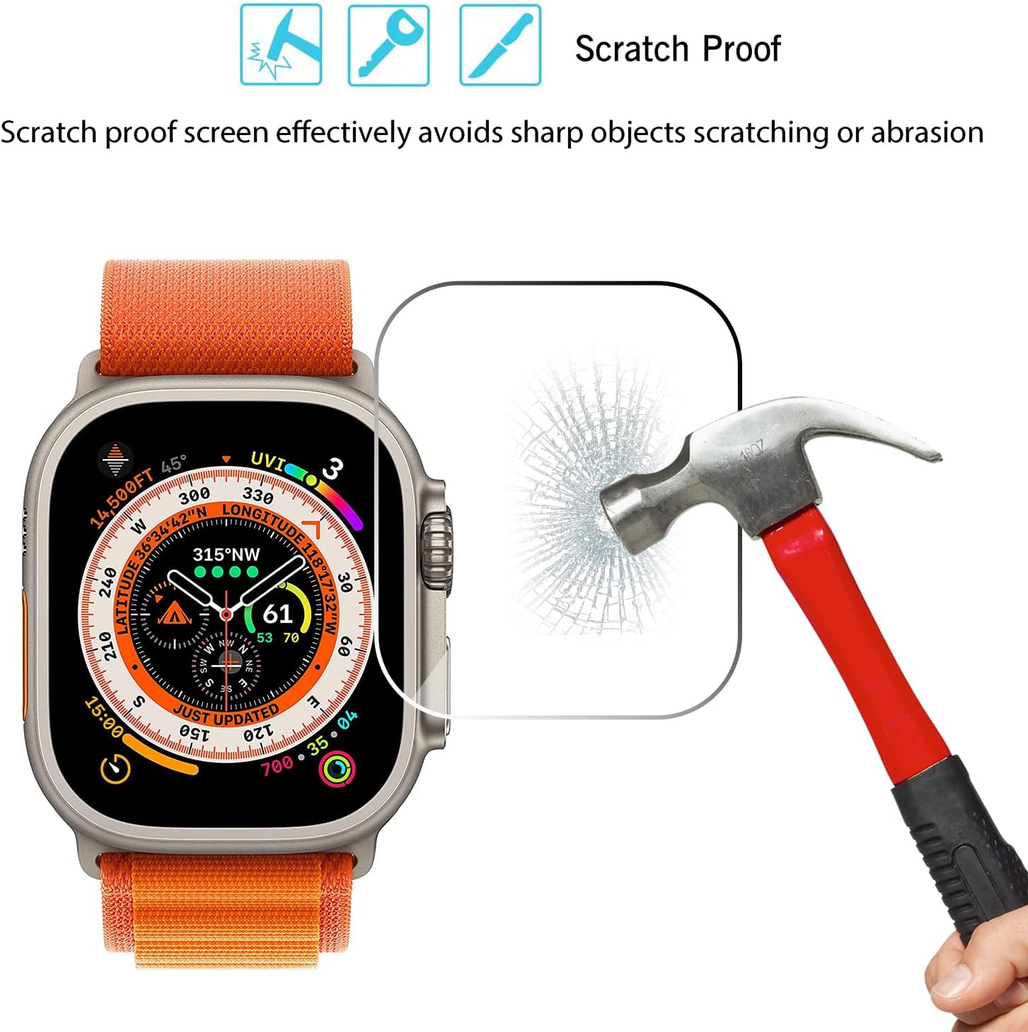 Tempered Glass for Apple Watch - Watch Case Bumper 评论和价格