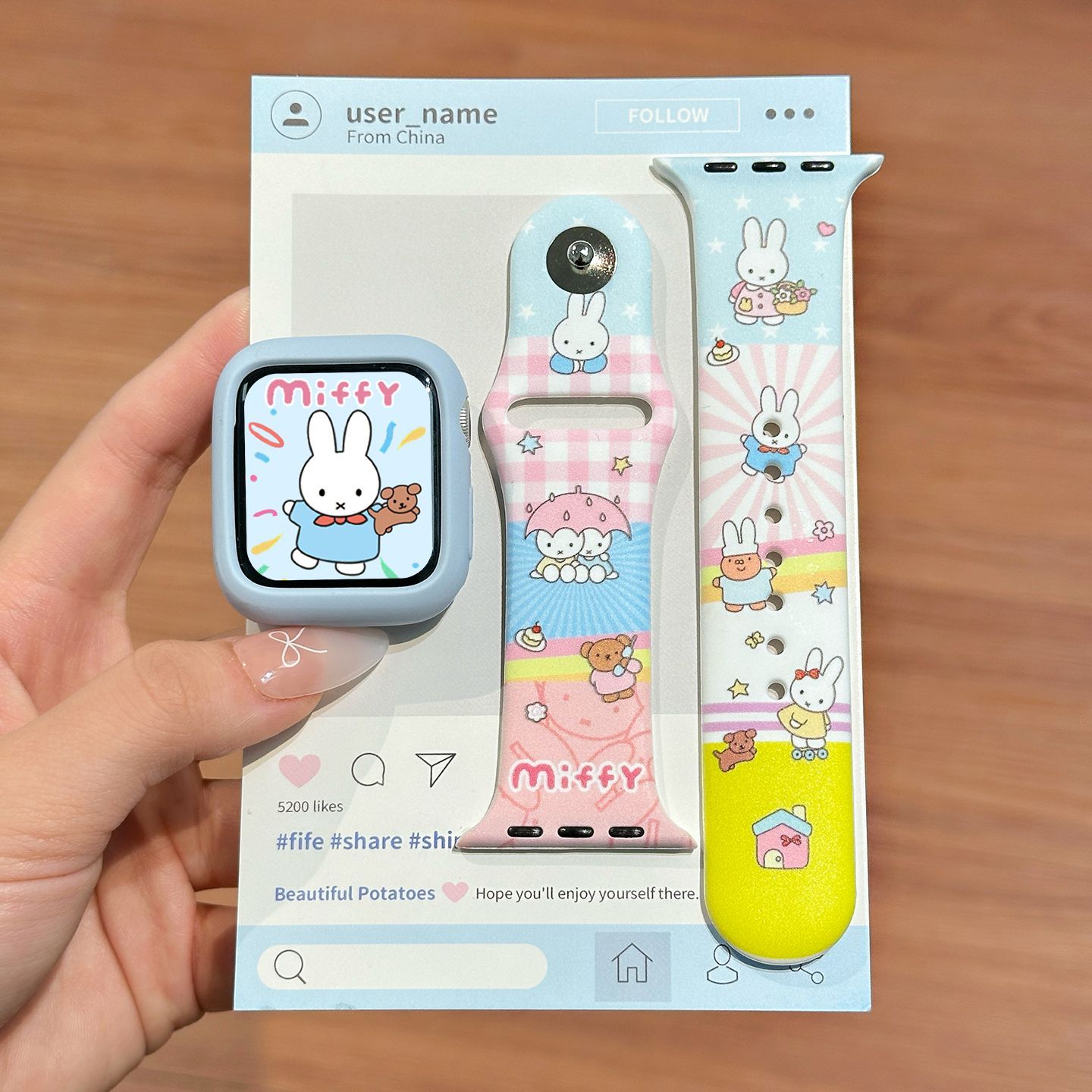 Dopamine Color Miffy Silicone  - Silicone Band Replacement 评论和价格