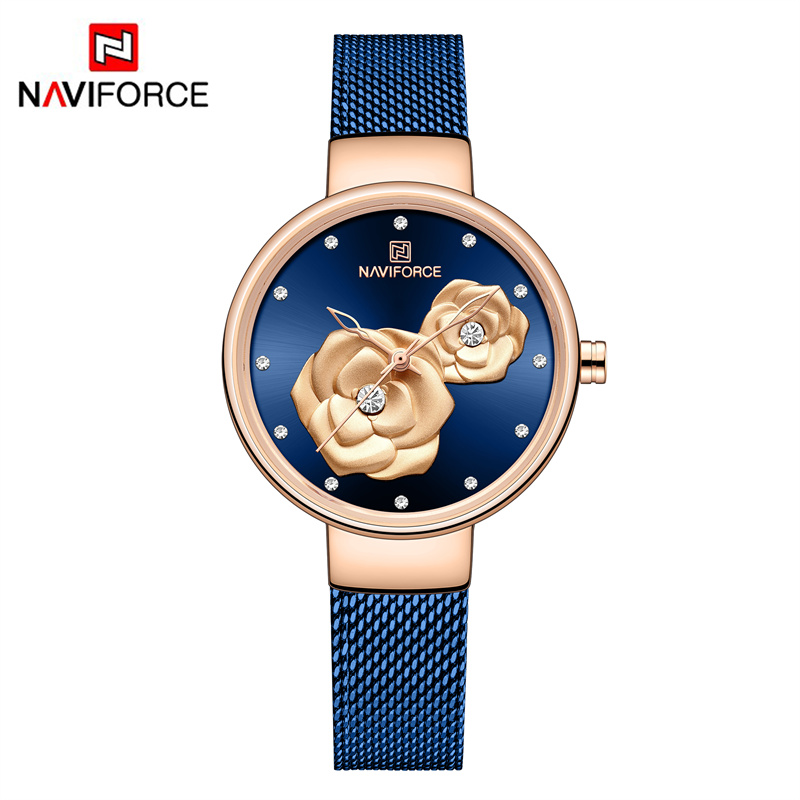 NAVIFORCE Luxury Women's Watch - Stainless Mesh Band 评论和价格